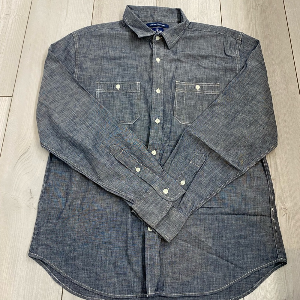 Men's Old Navy Old Textile Cotton Denim Worker Shirt - Picture 3 of 6